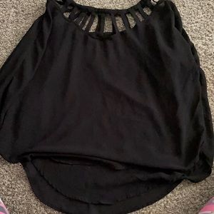 Black see thru shirt